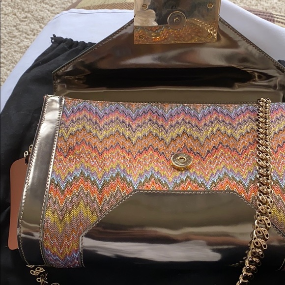 MISSONI Lurex shoulder bag NWT - Picture 5 of 11
